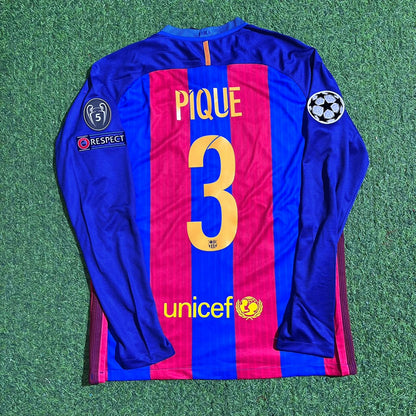 Maillot de foot Gerard Pique Barcelone 2016 avec patch spécial