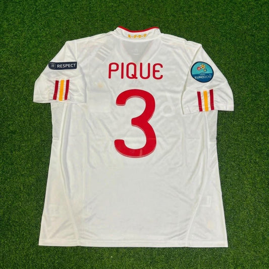 Gerard Pique Spain EURO 2012 Final Retro Football Jersey Kit