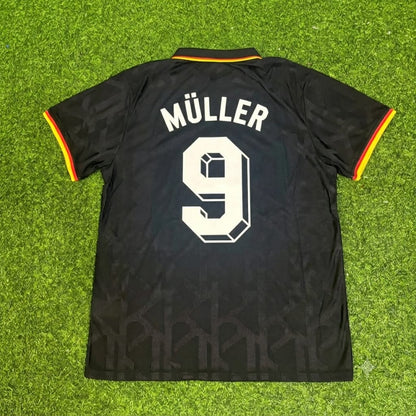 Gerd Müller Germany Black Polo Retro Commemorative Jersey
