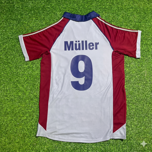 Gerd Müller #9 FC Bayern München Auswärts Retro Fußballtrikot Grau