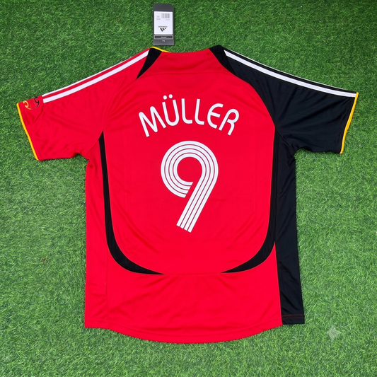 Gerd Müller Germany Red Black Retro Football Jersey