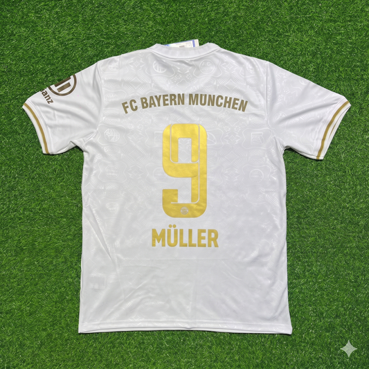 Gerd Müller #9 FC Bayern München 125 Years Anniversary Special-Edition White Jersey