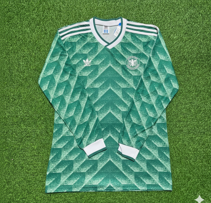 Germany 1990 World Cup Green Long Sleeve Football Jersey