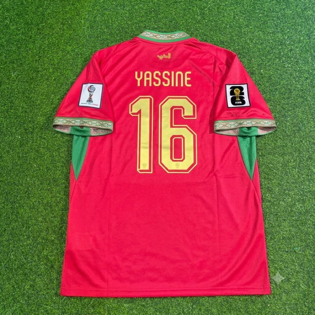 Gessime Yassine Morocco 2026 World Cup Home Red Football Jersey