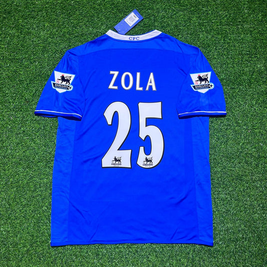 Gianfranco Zola Chelsea 2003 2005 Season Home Navy Blue Retro Jersey Trikot Soccer Shirt