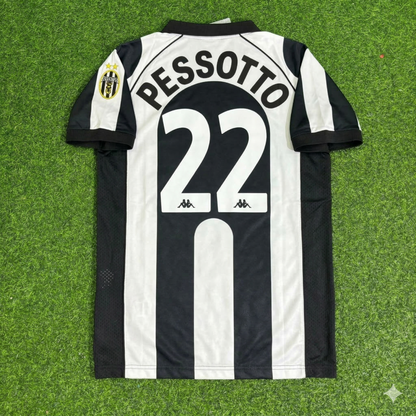 Gianluca Pessotto 22 - Juventus Home 1997/1998 Retro Kit Jersey Maillot Trikot Soccer Shirt