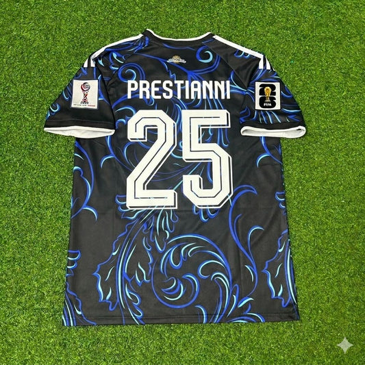 Gianluca Prestianni #25 Argentina 2026 World Cup New Season Football Jersey Kit