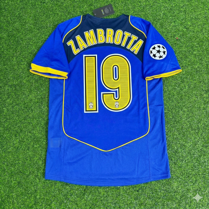 Gianluca Zambrotta Juventus 2004-2005 Blue Retro Jersey | Kit | Trikot | Maillot Soccer Shirt