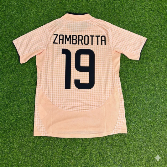 Gianluca Zambrotta 19 Juventus 2003/2004 Away Retro Football Jersey