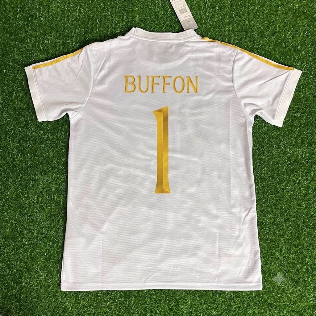 Gianluigi Buffon - Italy White Anniversary Kit Jersey Trikot Maillot Soccer Shirt