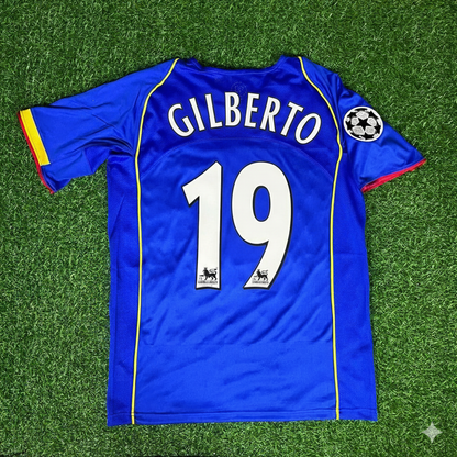 Gilberto Silva Arsenal 2004-05 Blue Retro Jersey Trikot Maglia Camiseta