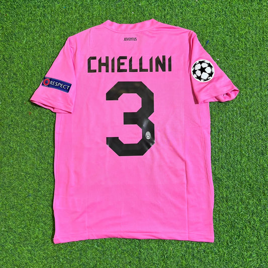Giorgio Chiellini Juventus Pink 2012 2013 Season Retro Jersey Soccer Shirt