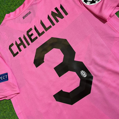 Giorgio Chiellini Juventus Pink 2012 2013 Season Retro Jersey Soccer Shirt