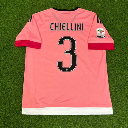 Giorgio Chiellini Juventus Retro Pink 2015-2016 Jersey Trikot