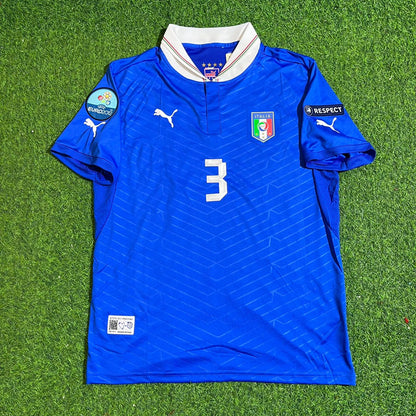 Giorgio Chiellini 3- Italy Euro 2012 Retro Home Jersey
