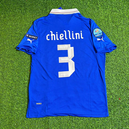 Giorgio Chiellini 3- Italy Euro 2012 Retro Home Jersey