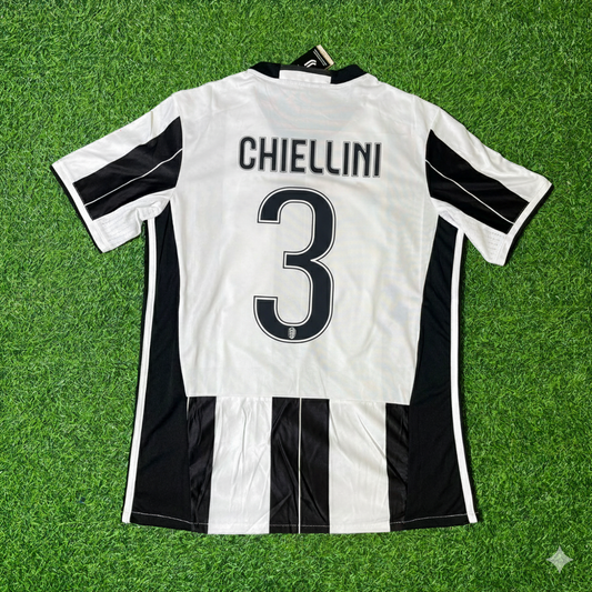 Giorgio Chiellini Juventus 2016/17 Home Retro Football Jersey Kit
