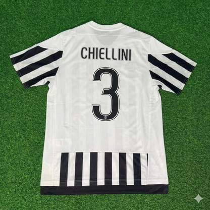 Giorgio Chiellini 3-Juventus 2015-2016 Retro Home Football Jersey Trikot