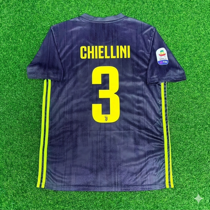 Giorgio Chiellini #3 Juventus 2017-2018 Retro Home Football Jersey