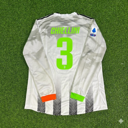 Giorgio Chiellini #3 Juventus 2019-2020 Long Sleeve Retro Football Jersey