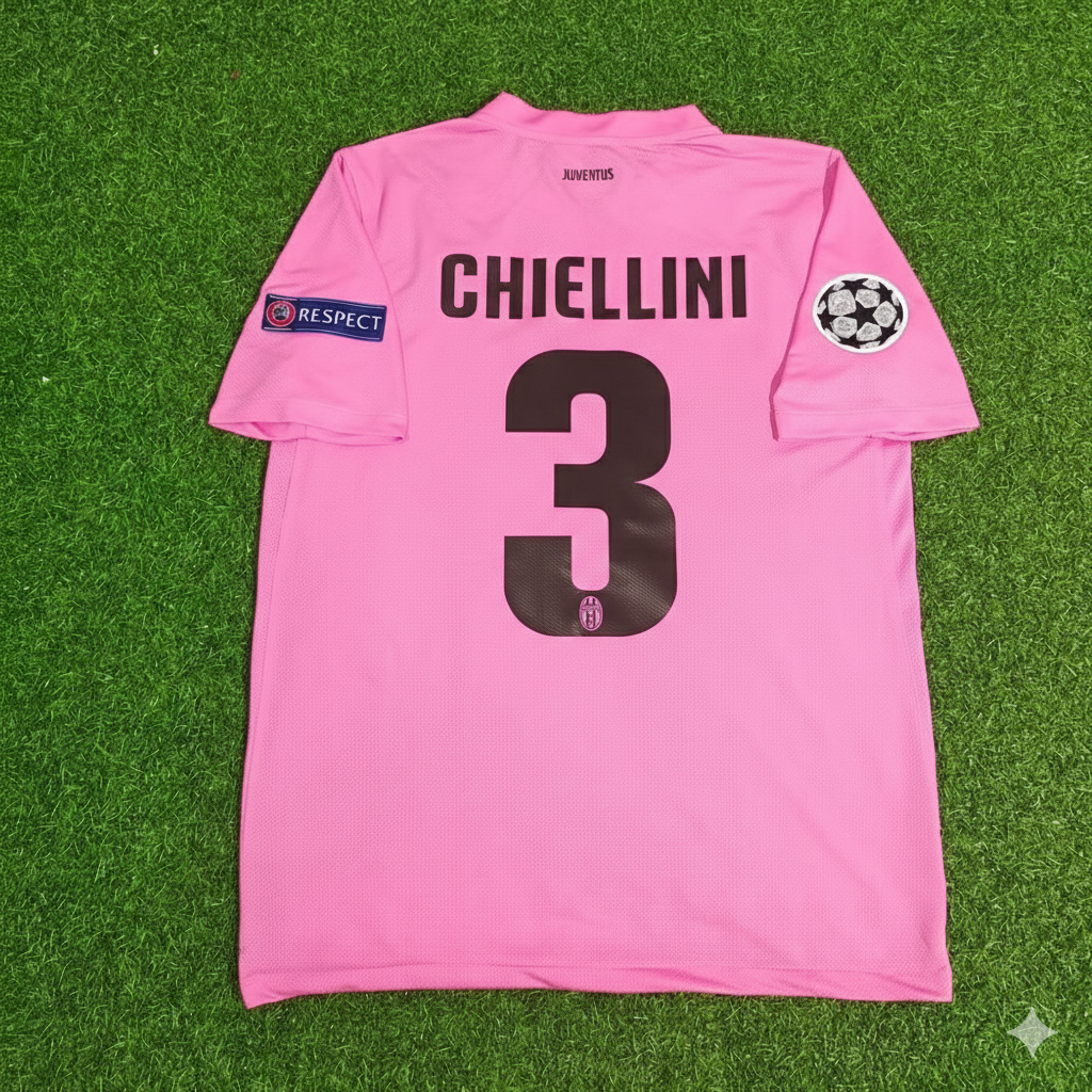 Giorgio Chiellini Juventus Pink 2012 2013 Saison Retro-Trikot Fußballtrikot