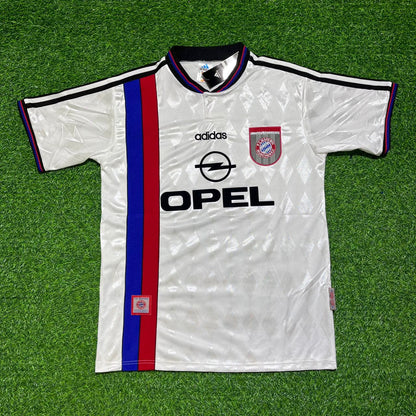 Giovane Elber Bayern München 1997–1998 Auswärts Weißes Retro Fußballtrikot
