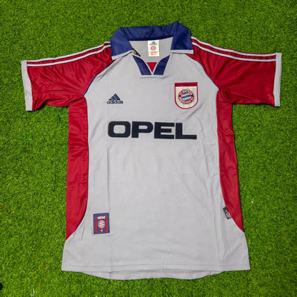 Giovane Elber Bayern Munchen 1998-1999 Auswarts Retro Fussballtrikot Grau