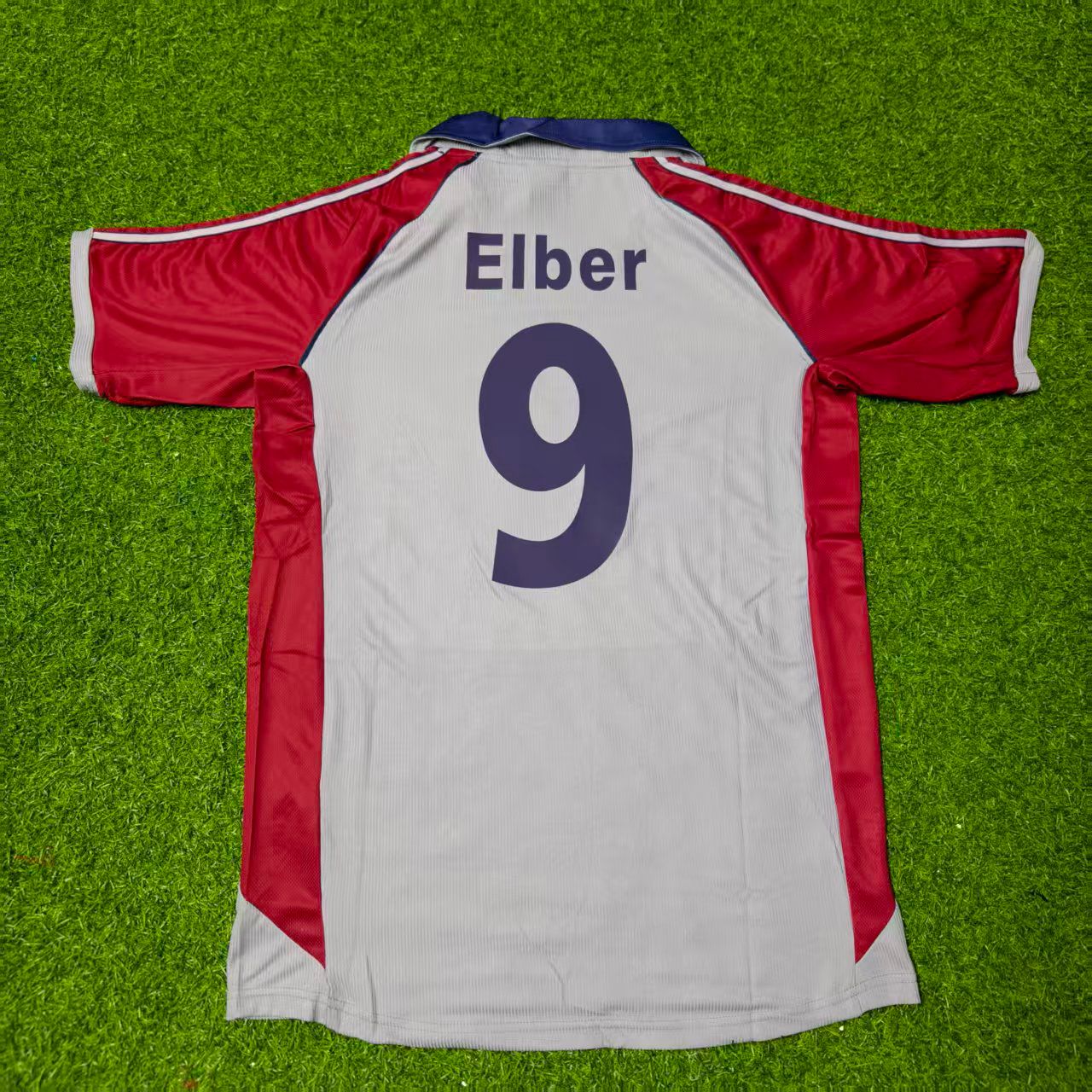 Giovane Elber Bayern Munchen 1998-1999 Auswarts Retro Fussballtrikot Grau