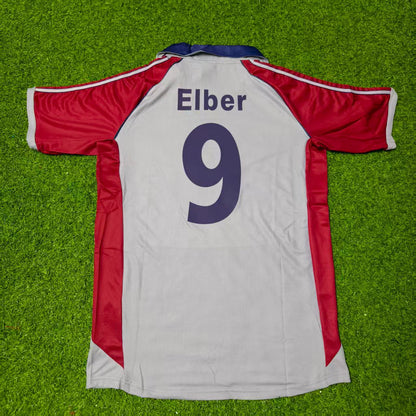 Giovane Elber Bayern Munchen 1998-1999 Auswarts Retro Fussballtrikot Grau