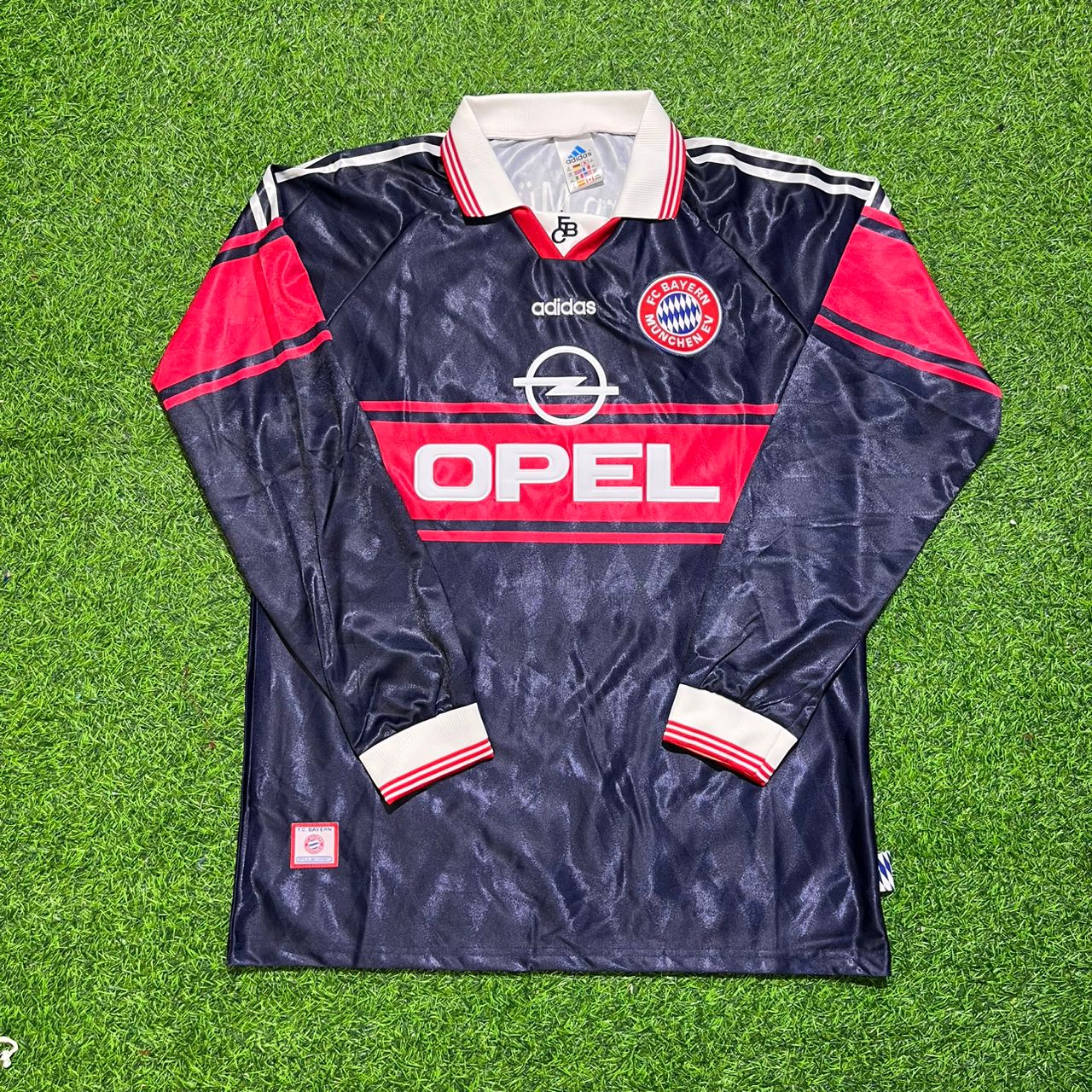 Giovane Elber FC Bayern München 1997/98 Saison Langarm Heim Retro Trikot