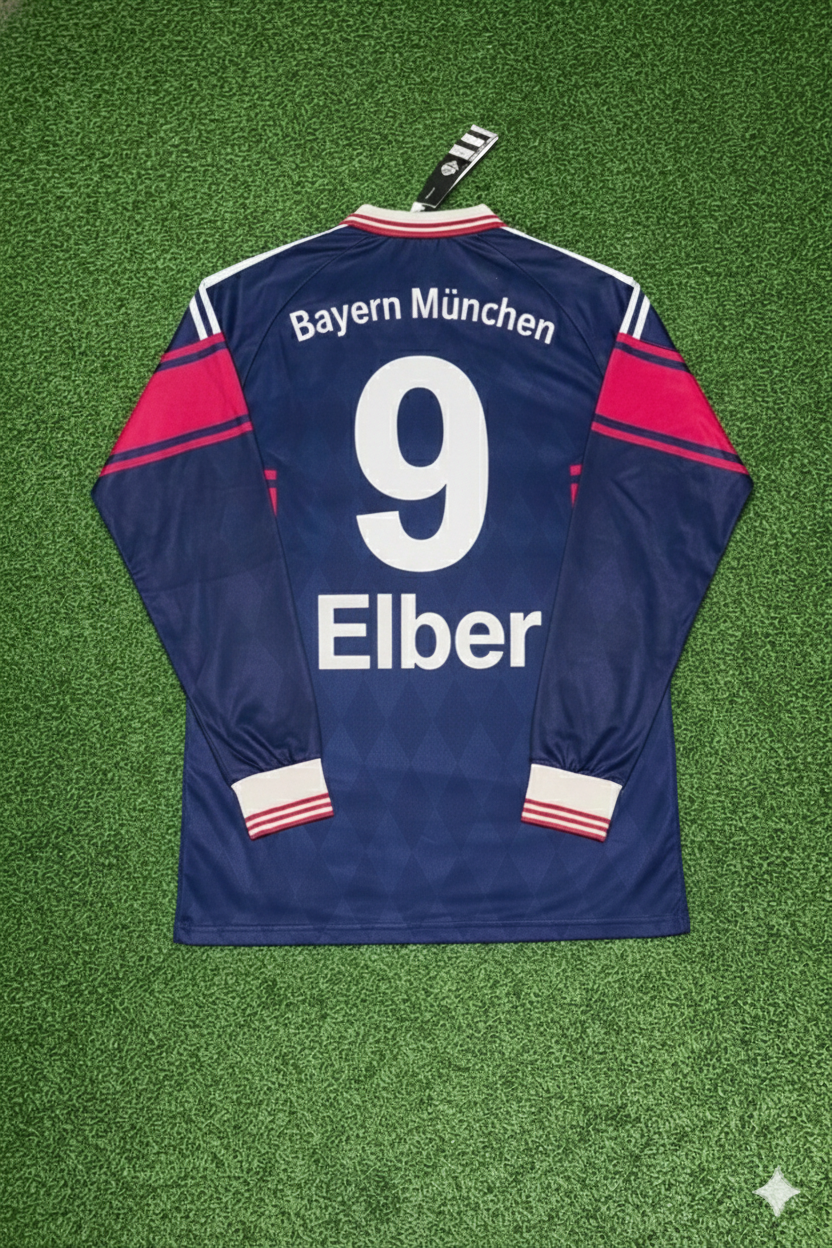 Giovane Elber FC Bayern München 1997/98 Saison Langarm Heim Retro Trikot