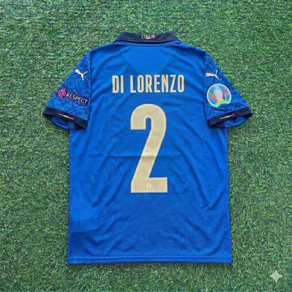Giovanni Di Lorenzo #2 Italy EURO 2020 Final Retro Soccer Jersey – | Trikot | Maillot Soccer Shirt