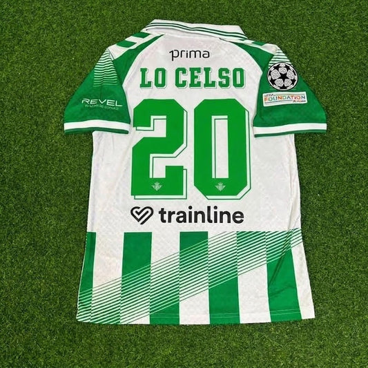 Giovani Lo Celso #20 Real Betis 2027 Home New Season Green White Football Jersey Trikot Maillot