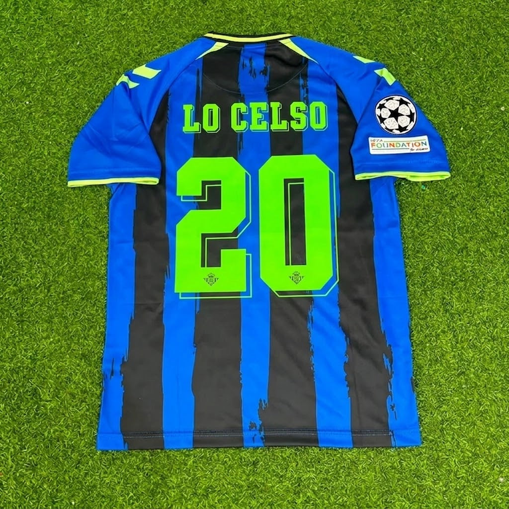Giovani Lo Celso #20 Real Betis 2027 Third New Season Champions League Patch Football Jersey Trikot Maillot