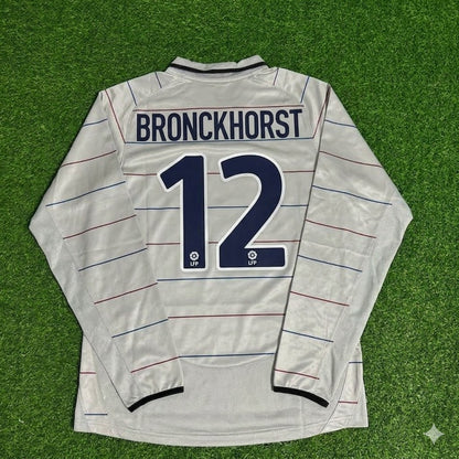 Giovanni van Bronckhorst #12 Barcelona 2003 2004 Away Long Sleeve Retro Football Jersey Kit