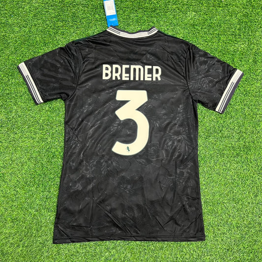 Gleison Bremer Juventus 2026 New Season Black Football Jersey Kit