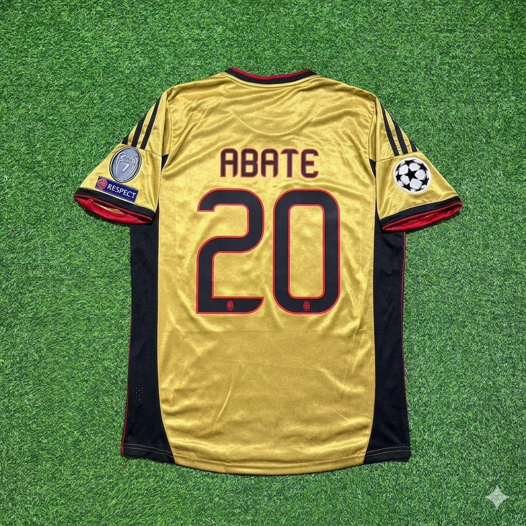 Ignazio Abate #20 AC Mailand 2013 2014 Gold Retro Trikot