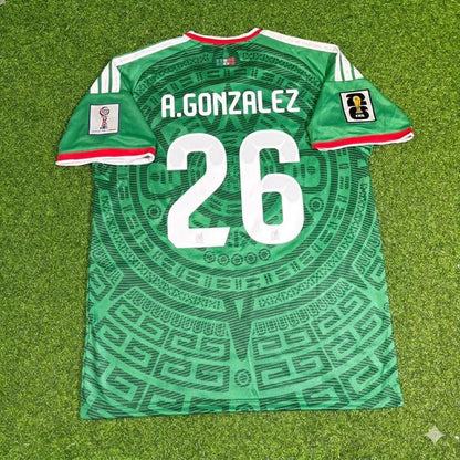 Armando Gonzalez Mexico 2026 World Cup Home Green Football Jersey