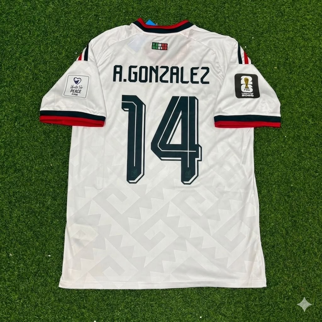 Armando Gonzalez Mexico 2026 World Cup Home White Football Jersey