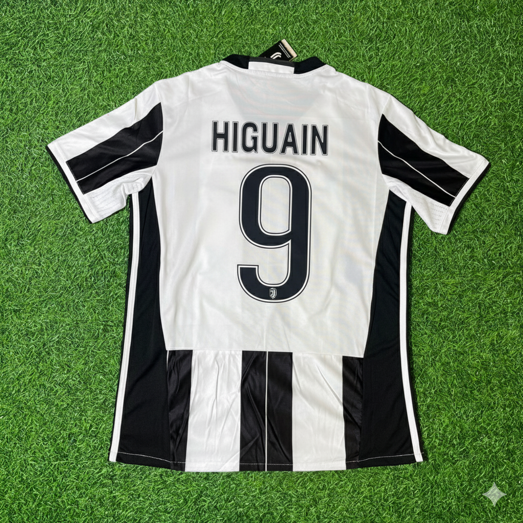 Gonzalo Higuain Juventus 2016/17 Home Retro Football Jersey Kit
