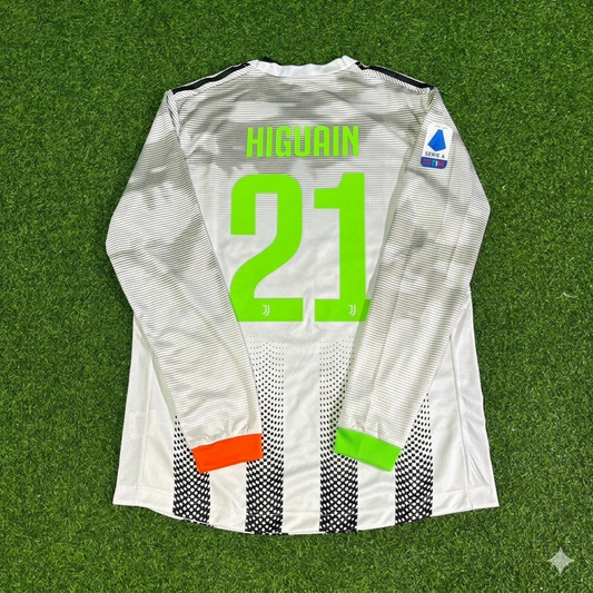 Gonzalo Higuaín #21 Juventus 2019-2020 Long Sleeve Retro Football Jersey