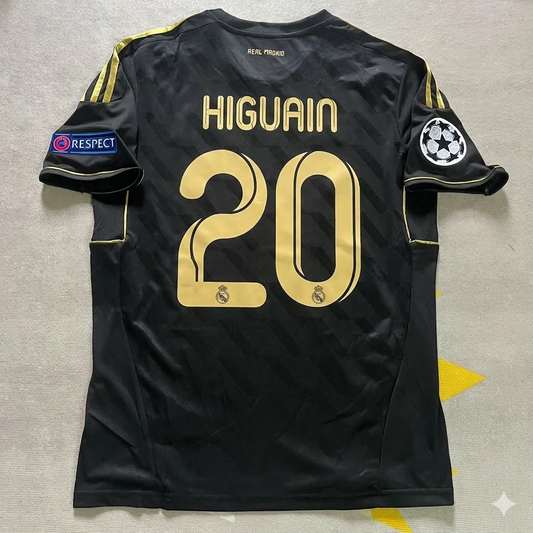 Gonzalo Higuaín 20-  Real  Madrid 2011-2012  Champions League Retro Jersey Soccer Shirt