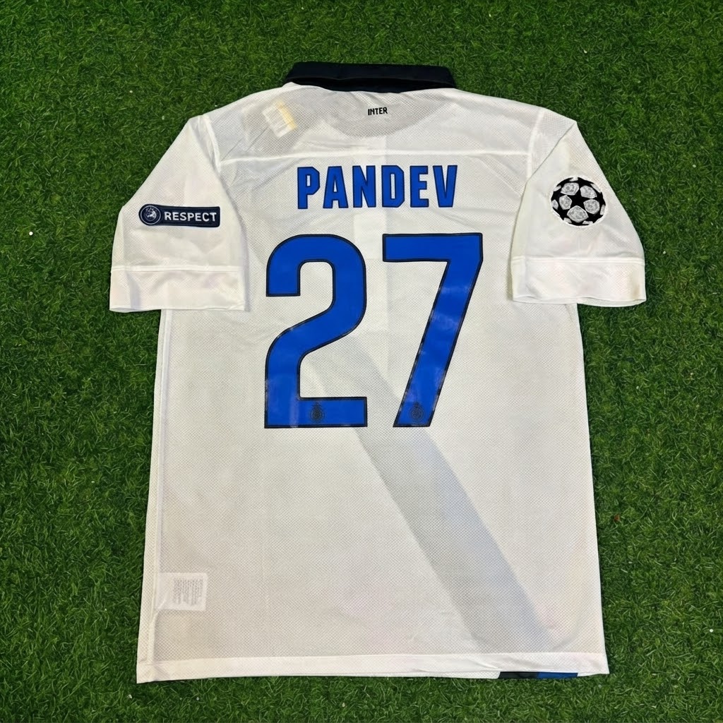 Goran Pandev #27 Inter 2011/2012 White Away Jersey Trikot Maillot Maglia Soccer Shirt