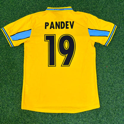 Maillot de football rétro jaune Goran Pandev Lazio