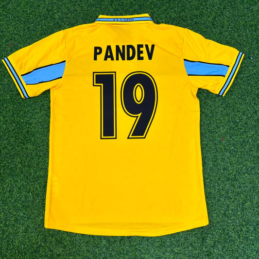 Goran Pandev Lazio Yellow Retro Football Jersey
