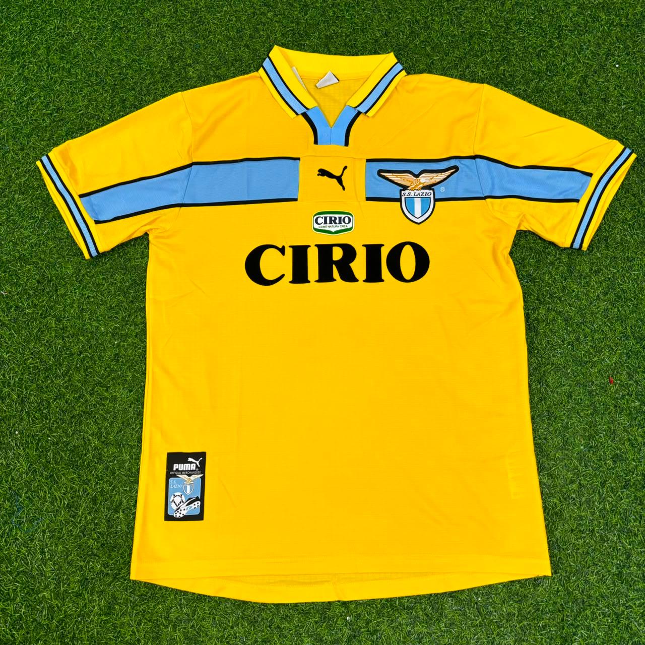 Maillot de football rétro jaune Goran Pandev Lazio