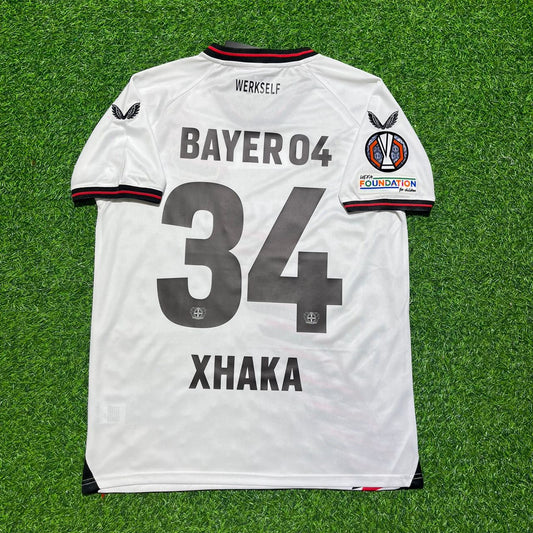 Granit Xhaka Bayer 04 Leverkusen 2024 Europa League Final Home Retro Football Jersey