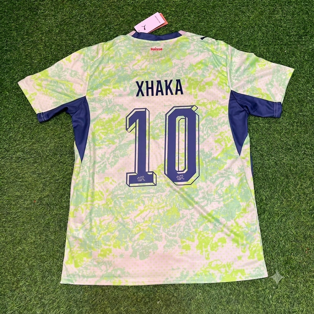 Granit Xhaka #10 Switzerland 2026 World Cup Away Kit Jersey Trikot Maillot