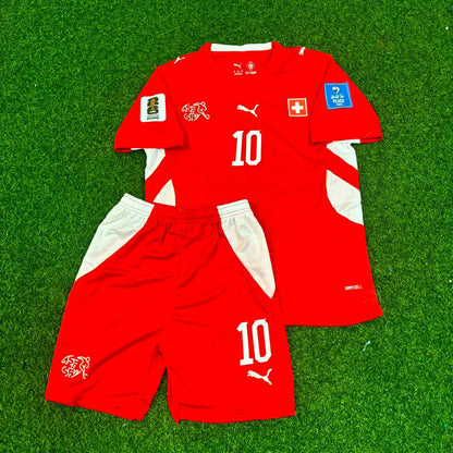 Granit Xhaka #10 Switzerland 2026 World Cup Children Jersey Trikot Maillot