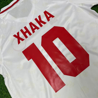 Granit Xhaka Switzerland White Retro Football Jersey